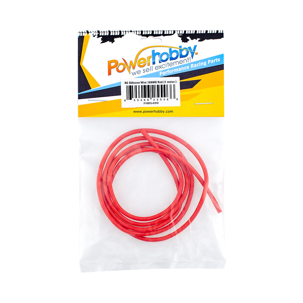 Powerhobby 16AWG RC Silicone Hookup Wire Red 1 Meter - PowerHobby