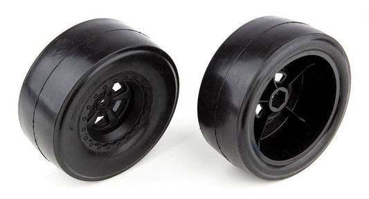 Associated 71072 DR10 Rear Wheels & Drag Slick Tires Mounted - PowerHobby