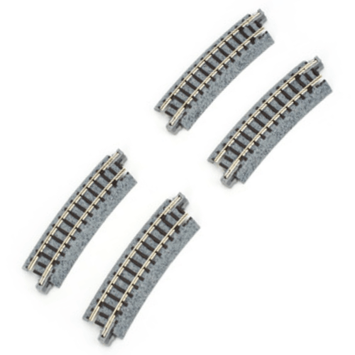 Kato 20-111 N Scale 282mm (11") Radius 15º Curve Track [4 pcs] UniTrack - PowerHobby