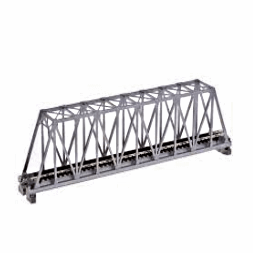 Kato 20-433 N Scale 248mm (9 3/4") Single Track Truss Bridge, Silver - PowerHobby