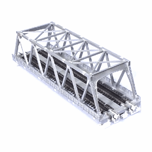 Kato 20-437 N Scale 248mm (9 3/4") Double Track Truss Bridge Silver - PowerHobby