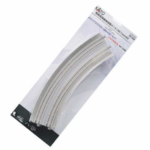 Kato 20-544 N Scale 381mm/414mm Radius 45º  CS Double Track Superelevated Curve - PowerHobby