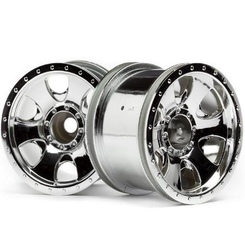 HPI Racing 106722 2.2" Warlock Wheel Chrome (2) Firestorm / E-Firestorm / MT2 - PowerHobby