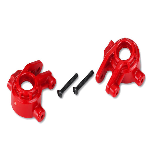 Traxxas 9037R Steering Blocks Extreme Heavy Duty Red 4x4 Hoss/Rustler/Slash - PowerHobby