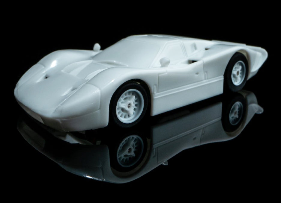 AFX 22070 Ford GT40 MK IV White Paintable Mega G+ HO Slot Car AFX22070 - PowerHobby