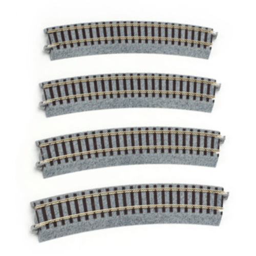 Kato 2-270 HO Scale 490mm (19 1/4") Radius 22.5º Curve Track [4 pcs] UniTrack - PowerHobby