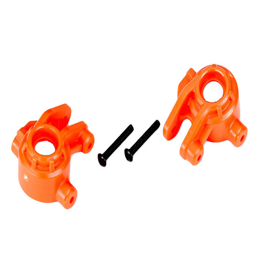 Traxxas 9037T Steering Blocks Extreme Heavy Duty Orange, 4x4 Hoss/Rustler/Slash - PowerHobby