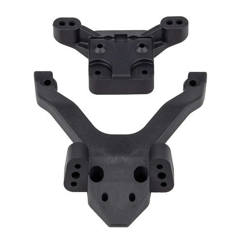 Team Associated ASC91972 RC10B6.4 FT Top Plate and Ballstud Mount Carbon - PowerHobby