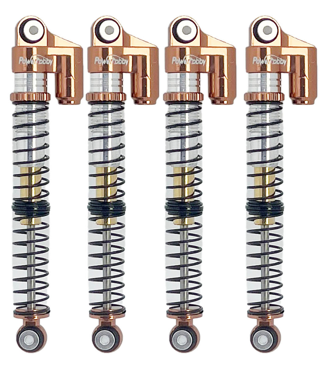 Powerhobby 1/24 Axial SCX24 Aluminum 58mm Long Travel Shocks Jeep Bronco Bronze - PowerHobby