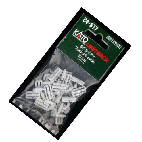 Kato 24-817 N Scale S-Joiner (Viaduct Connector) [20 pcs] - PowerHobby