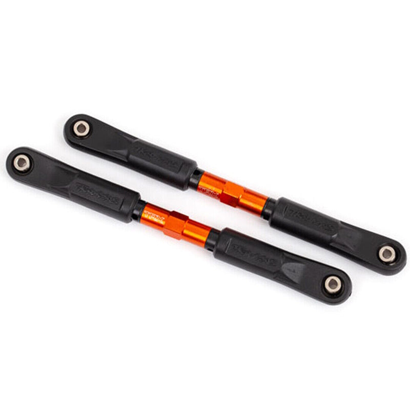 Traxxas 9547T Tubes Front Aluminum 7075-T6 Camber Links 117mm Orange (2) Sledge - PowerHobby