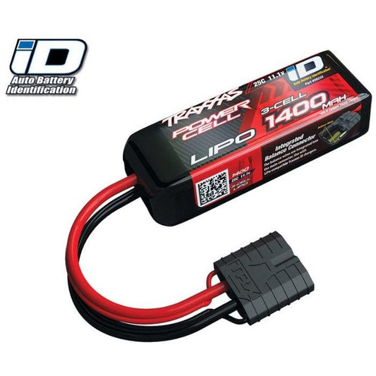 Traxxas 2823X LiPo Battery 3S 11.1V 1400mAh 25C w/iD Connector - PowerHobby