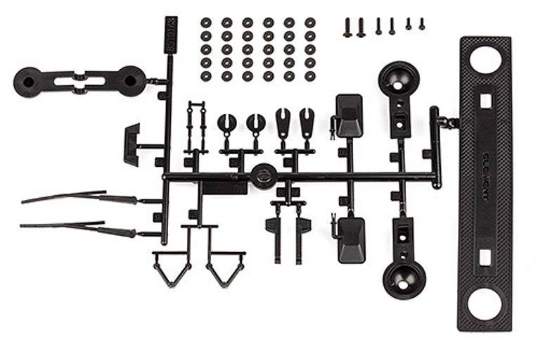 Team Associated 42143 Trailwalker Body Accessories Black Enduro - PowerHobby