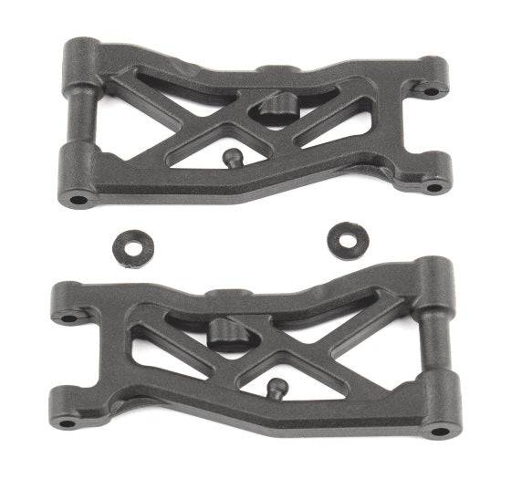 Assoicated 92297 RC10B74.1 Factory Front Suspension Arms Carbon Fiber - PowerHobby