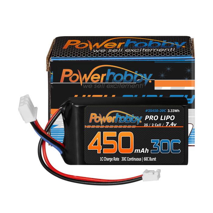 Powerhobby 2s 450mah 30C UPGRADE Lipo Battery : Axial SCX24 - PowerHobby