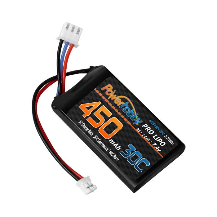 Powerhobby 2s 450mah 30C UPGRADE Lipo Battery : Axial SCX24 - PowerHobby