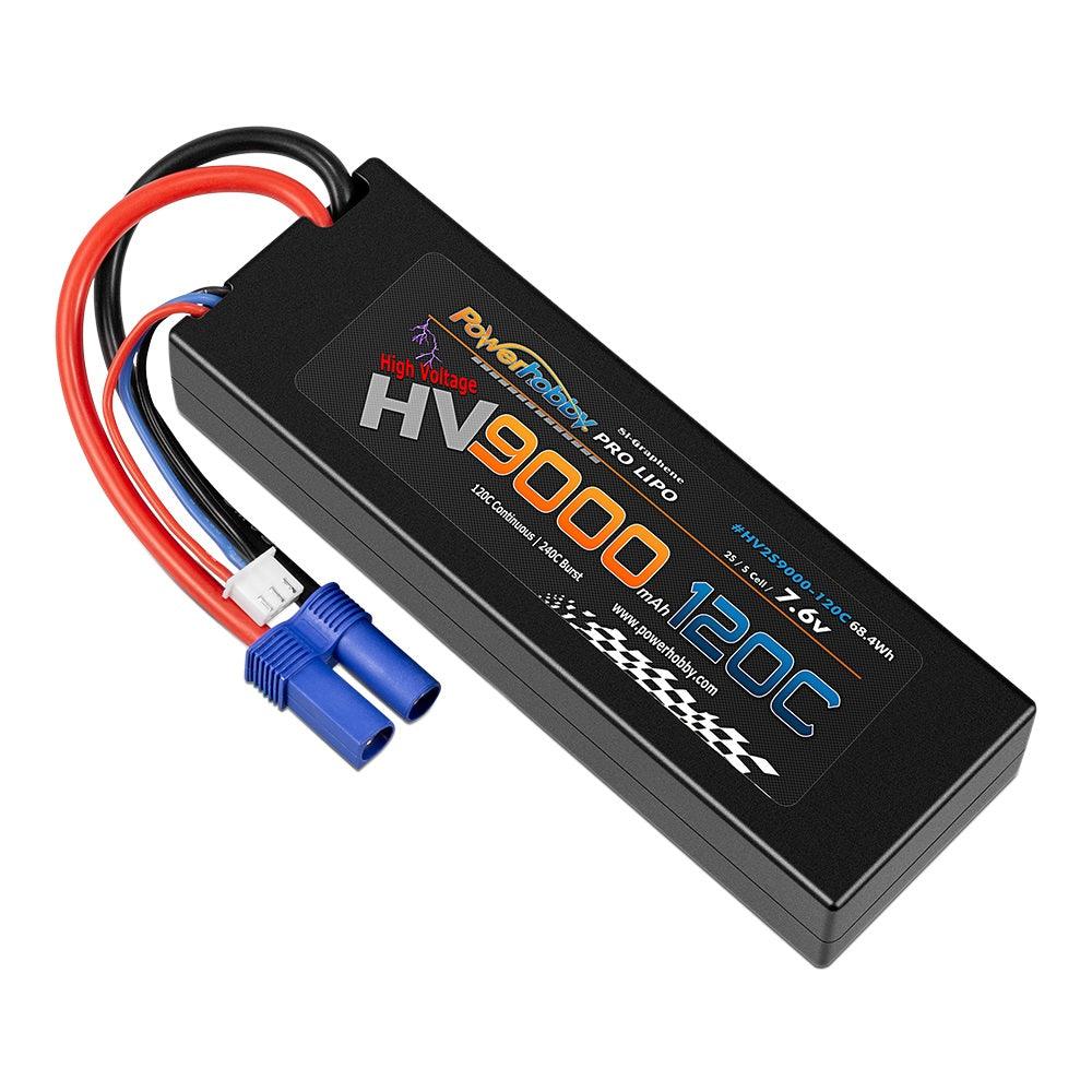 Powerhobby 2S 7.6V HV + Graphene 9000MAh 120c Lipo Battery w EC5 Plug - PowerHobby