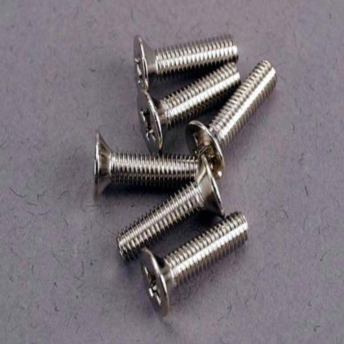 Traxxas 3178 Flat Head Machined Screws 3x12mm (6) Nitro Slash - PowerHobby