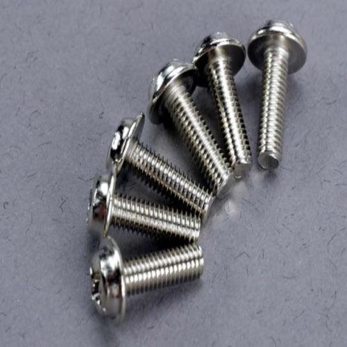 Traxxas 3193 3x10mm Washerhead Screws (6) Revo E-Revo - PowerHobby