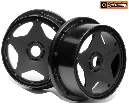 HPI 3221 Super Star Wheel Black 120x60mm (2) Front Baja 5B / 5B Flux/ 5B SS - PowerHobby