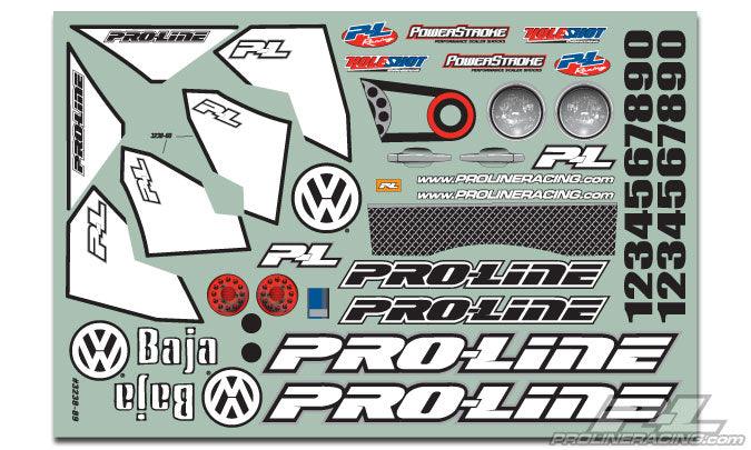 Pro-Line 3238-62 VW Baja Bug Long Chassis PRO-2SC Clear Body 1/10 Slash - PowerHobby