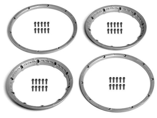 HPI Racing 3272 Heavy-Duty Wheel Beadlock Rings Silver (2 pieces) Baja - PowerHobby