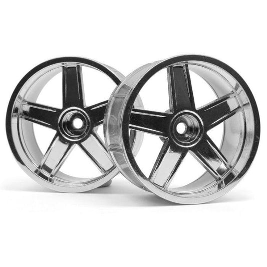 HPI 33478 LP35 Wheel MF Type Chrome 9mm Offset (2) Sprint 2 / E10 / Nitro 3 - PowerHobby