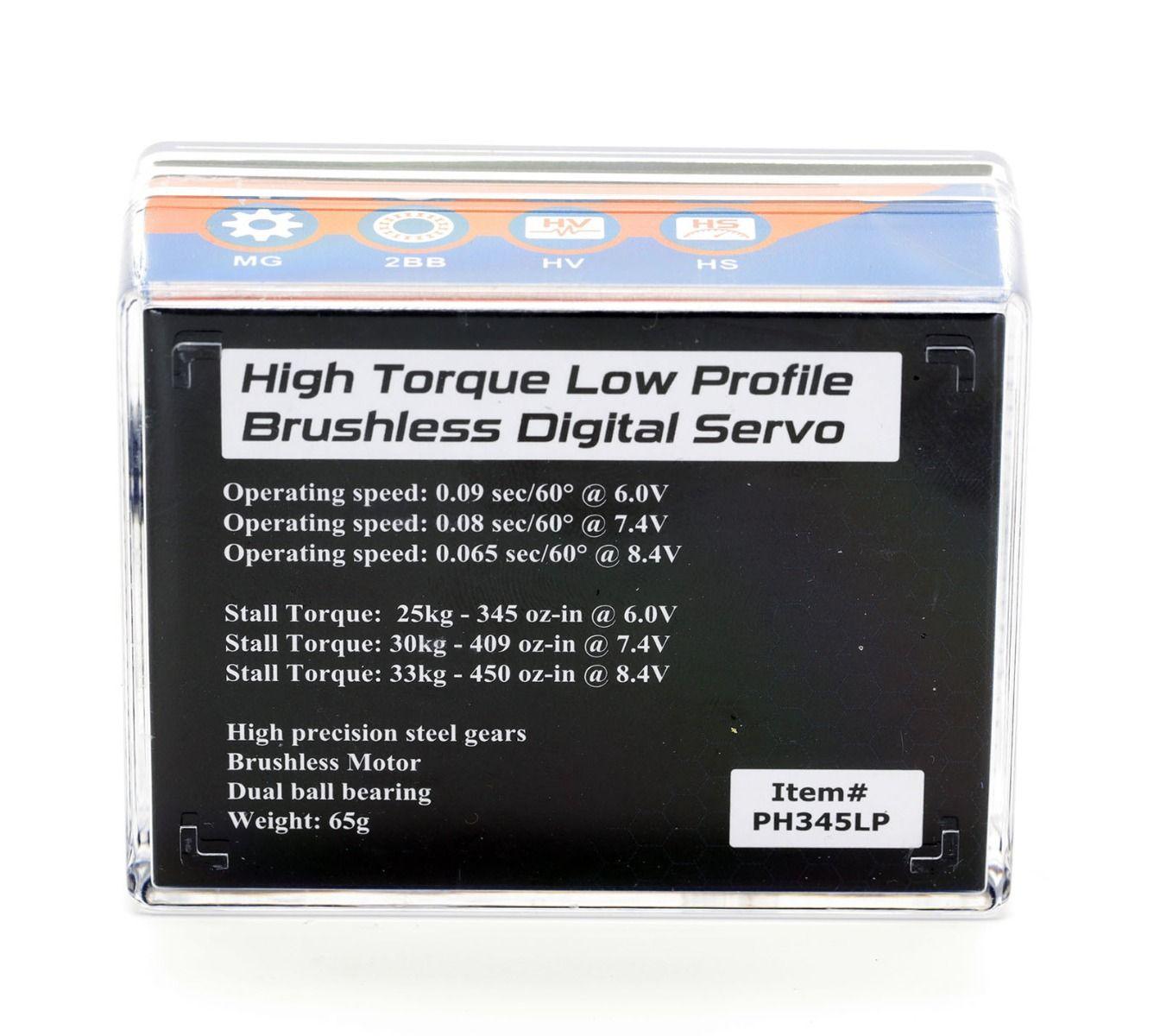 Powerhobby 345LP Low Profile High Torque / Voltage Servo WP : Vanquish Phoenix - PowerHobby