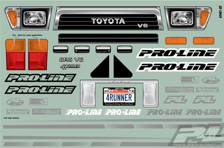 Pro-Line 3481-00 1991 Toyota 4Runner Clear Body 12.3" Wheelbase Rock Crawler SCX10 - PowerHobby