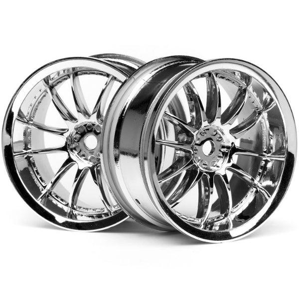 HPI 3280 Work XSA 02C Wheel 26mm Chrome 3mm Offset(2) Sprint 2 / E10 / Nitro RS4 - PowerHobby