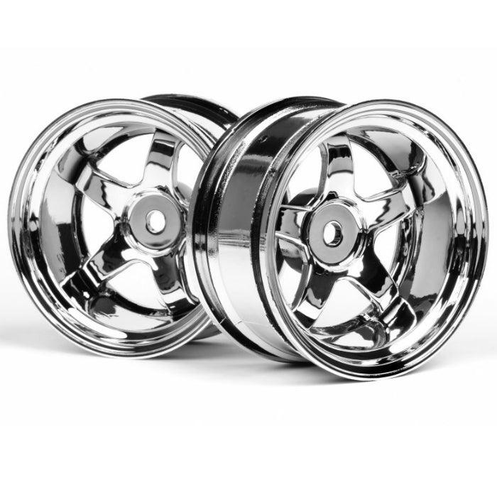 HPI 3593 Work Meister S1 Wheel 26mm Chrome 9mm Offset (2) Sprint 2 / Nitro 3 - PowerHobby