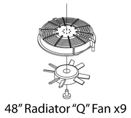 Athearn ATHG63850 HO Scale Fans Set SD70/"Q" (3) - PowerHobby