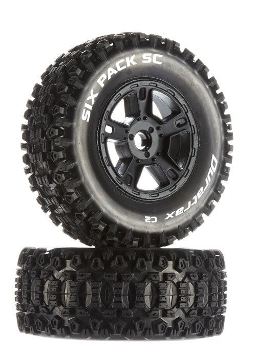 Duratrax DTXC3862 Six Pack SC C2 Mounted Tires / Wheels SC10 Front (2) - PowerHobby