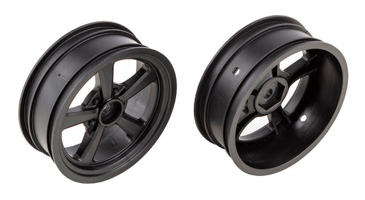 Associated 71079 DR10 Drag Front Wheels Black - PowerHobby