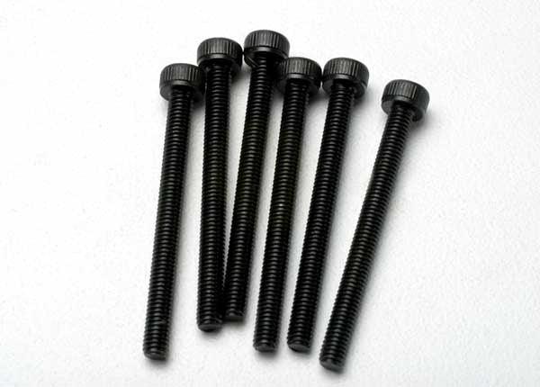 Traxxas 3964 Cap Head Screws (6) 3 x 32-mm (3x32mm) E-Revo - PowerHobby