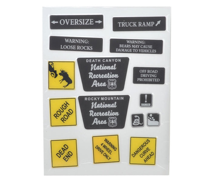 RC4WD RC4Z-L0064 Plastic Tough Terrain Scale Signs - PowerHobby