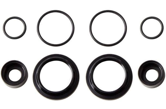 Associated 91909 12mm Shock Collar / Seal Retainer Set Black RC10B6.1 - PowerHobby