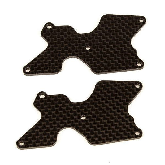 Associated 81542 RC8B4 Rear Suspension Arm Inserts Carbon Fiber 2mm - PowerHobby