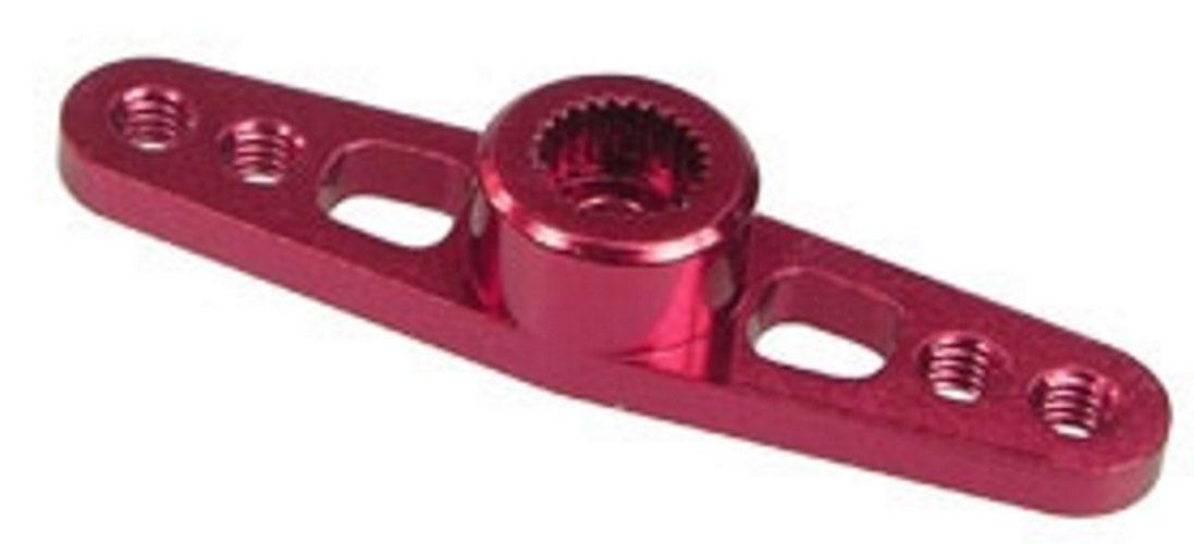 3Racing 2.6mm Aluminium Double Servo Arm Red For Ko Propo/Sanwa - PowerHobby