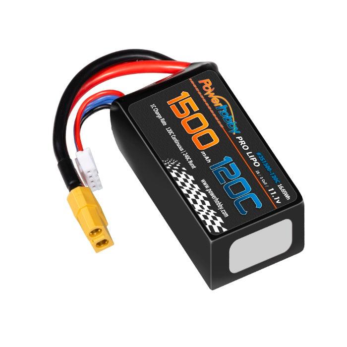 Powerhobby 3S 11.1V 1500mah 120C Lipo Battery w XT60 Plug - PowerHobby