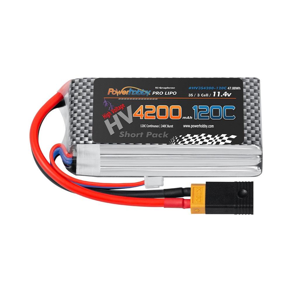 Powerhobby 3s 11.4V 4200mah 120c Graphne + HV Lipo Battery w XT60 plug - PowerHobby