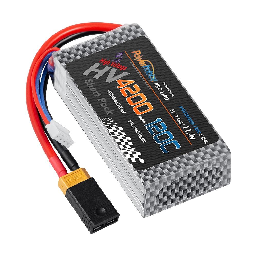 Powerhobby 3s 11.4V 4200mah 120c Graphne + HV Lipo Battery w XT60 plug - PowerHobby