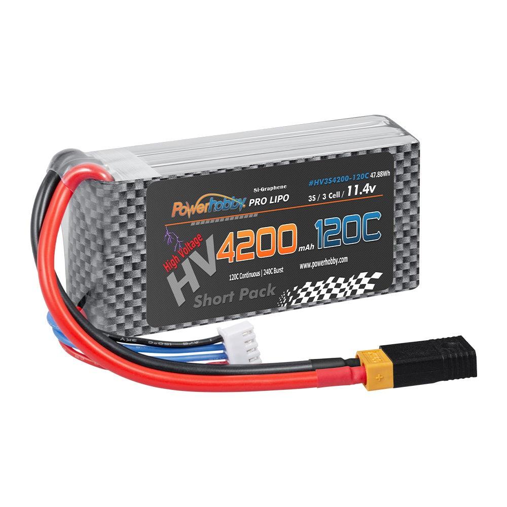 Powerhobby 3s 11.4V 4200mah 120c Graphne + HV Lipo Battery w XT60 plug - PowerHobby