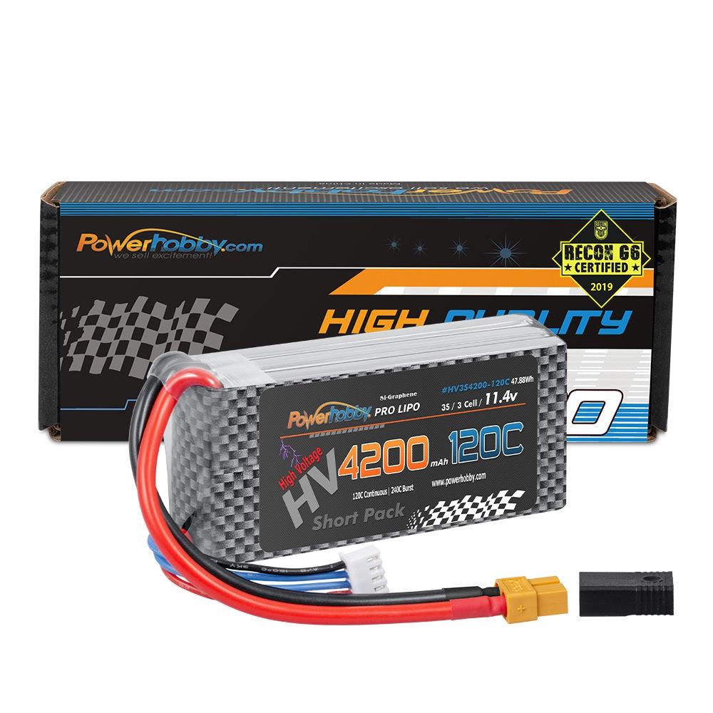 Powerhobby 3s 11.4V 4200mah 120c Graphne + HV Lipo Battery w XT60 plug - PowerHobby