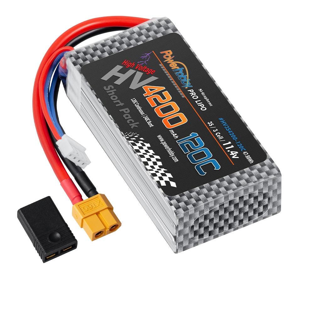 Powerhobby 3s 11.4V 4200mah 120c Graphne + HV Lipo Battery w XT60 plug - PowerHobby