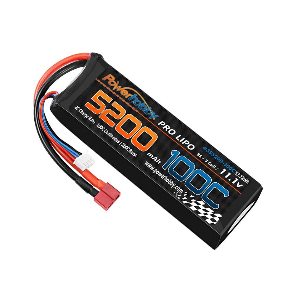 Powerhobby 3s 11.V 5200mah 100C - 200C Lipo Battery w Deans Plug - PowerHobby