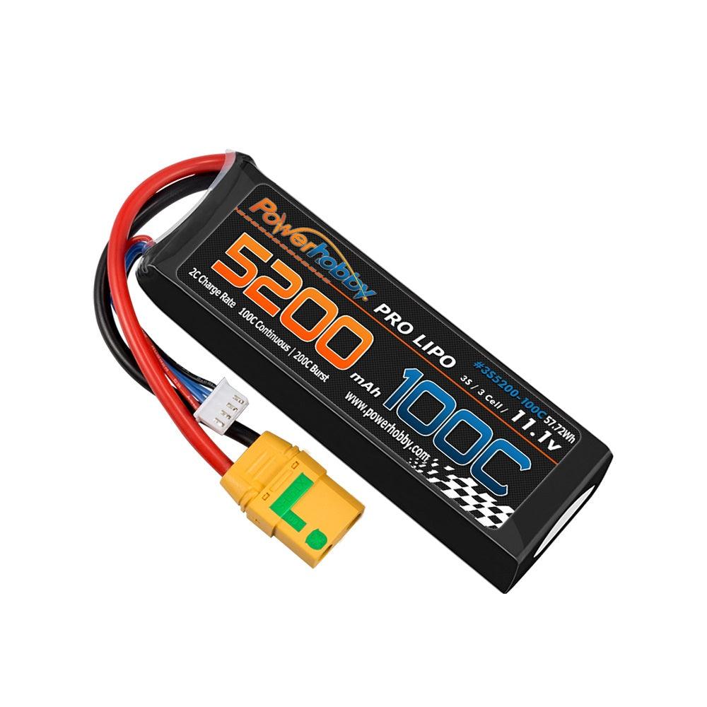 Powerhobby 3s 11.V 5200mah 100C - 200C Lipo Battery w XT90 Plug - PowerHobby