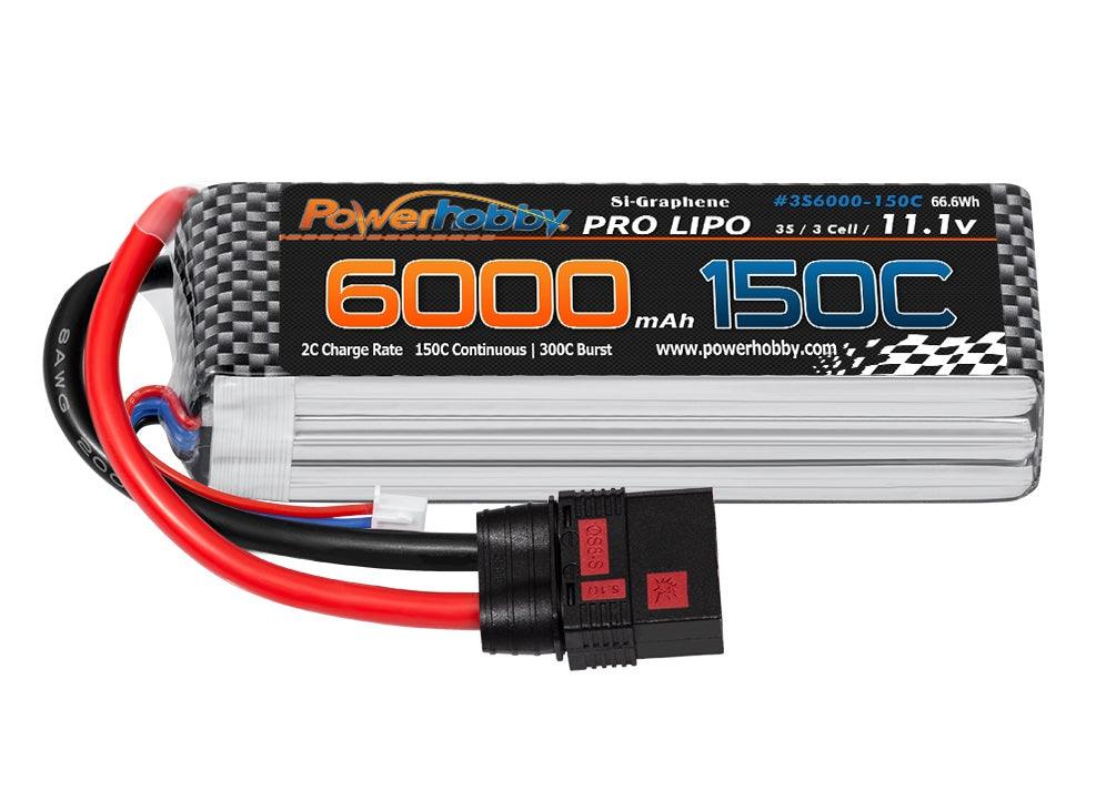 Powerhobby XTREME 3S 11.1V 6000mah 150c-300C Lipo Battery W QS8 8AWG A3-Cell - PowerHobby