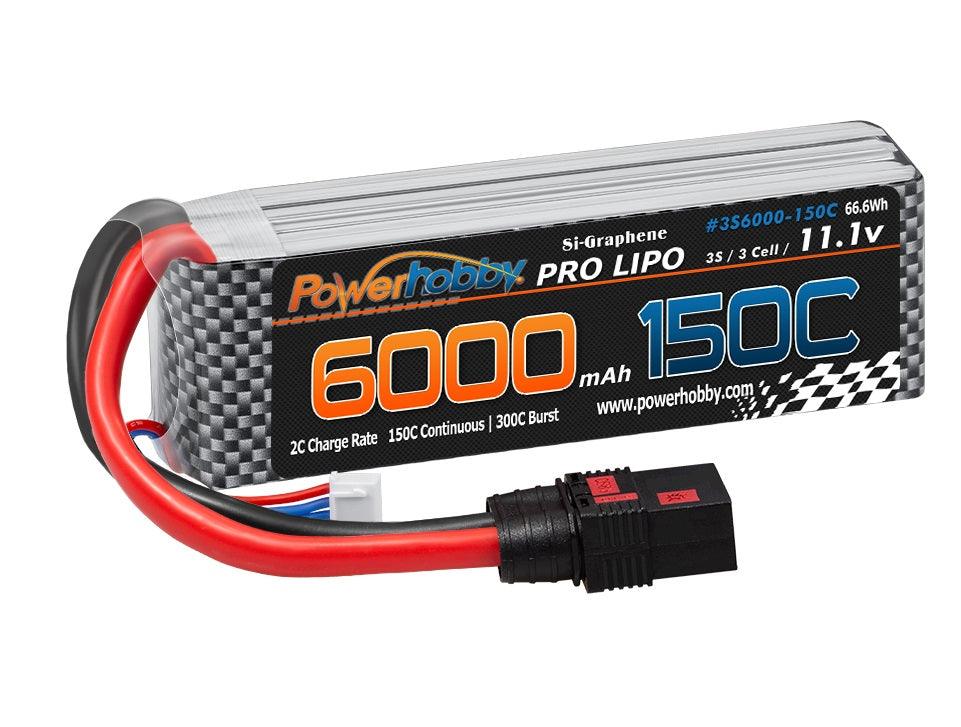 Powerhobby XTREME 3S 11.1V 6000mah 150c-300C Lipo Battery W QS8 8AWG A3-Cell - PowerHobby