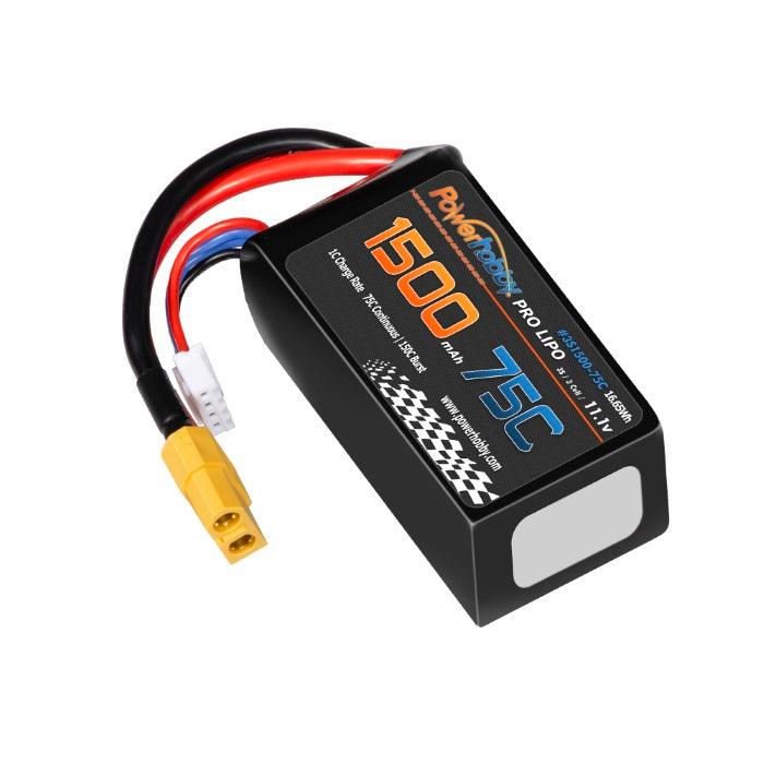 Powerhobby 3S 11.1V 1500mah 75C Lipo Battery w XT60 Plug - PowerHobby